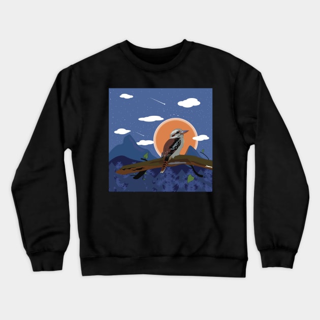 Kookaburra Crewneck Sweatshirt by Deep075